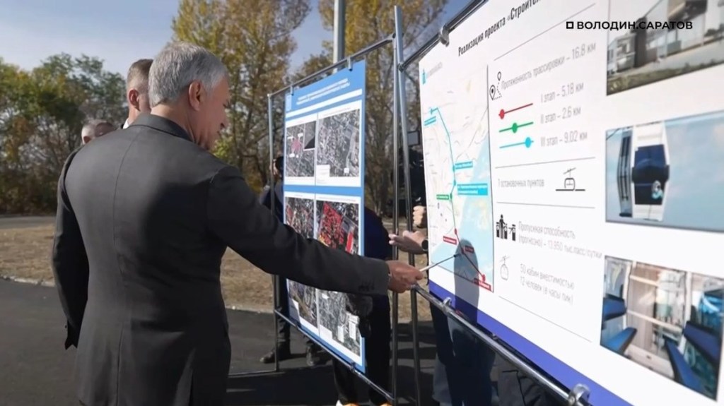 Володин показал проект канатной дороги через Волгу между Саратовом и Энгельсом